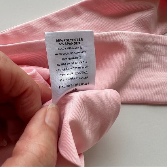 Beginning Boutique Niomi Wrap Tie Crop Top in Baby Pink - Picture 5 of 11